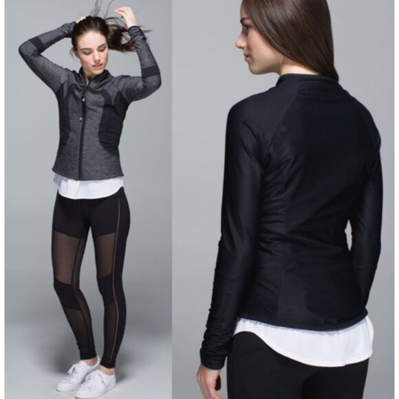 Lululemon Find Your Bliss Reversible Black Heathered Gray Jacket Size 4 - Picture 1 of 10